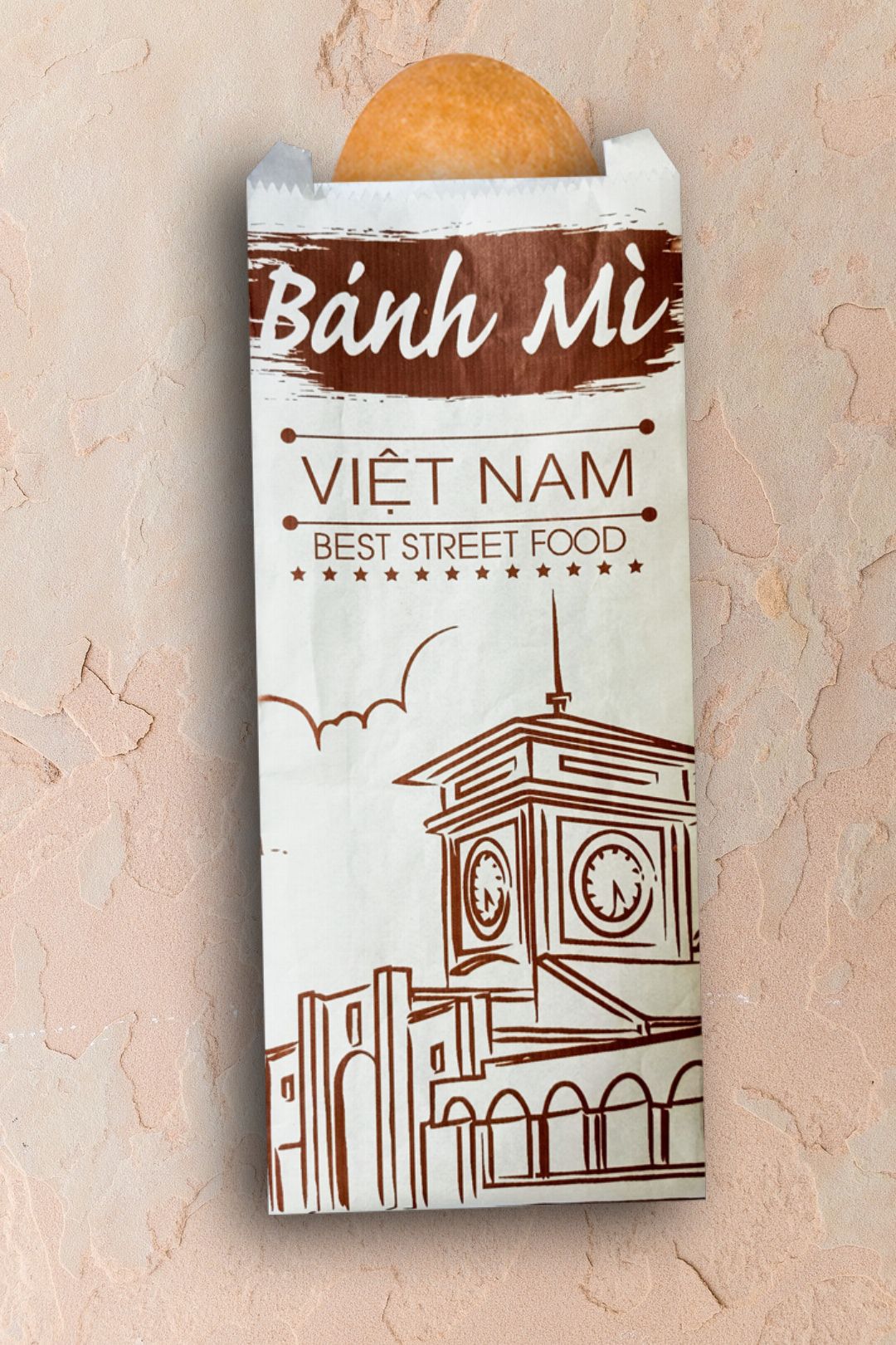 In 10000 túi đựng bánh mì tại Quảng Ngãi (mã tbm_4326) giấy Kraft thiết kế miễn phí