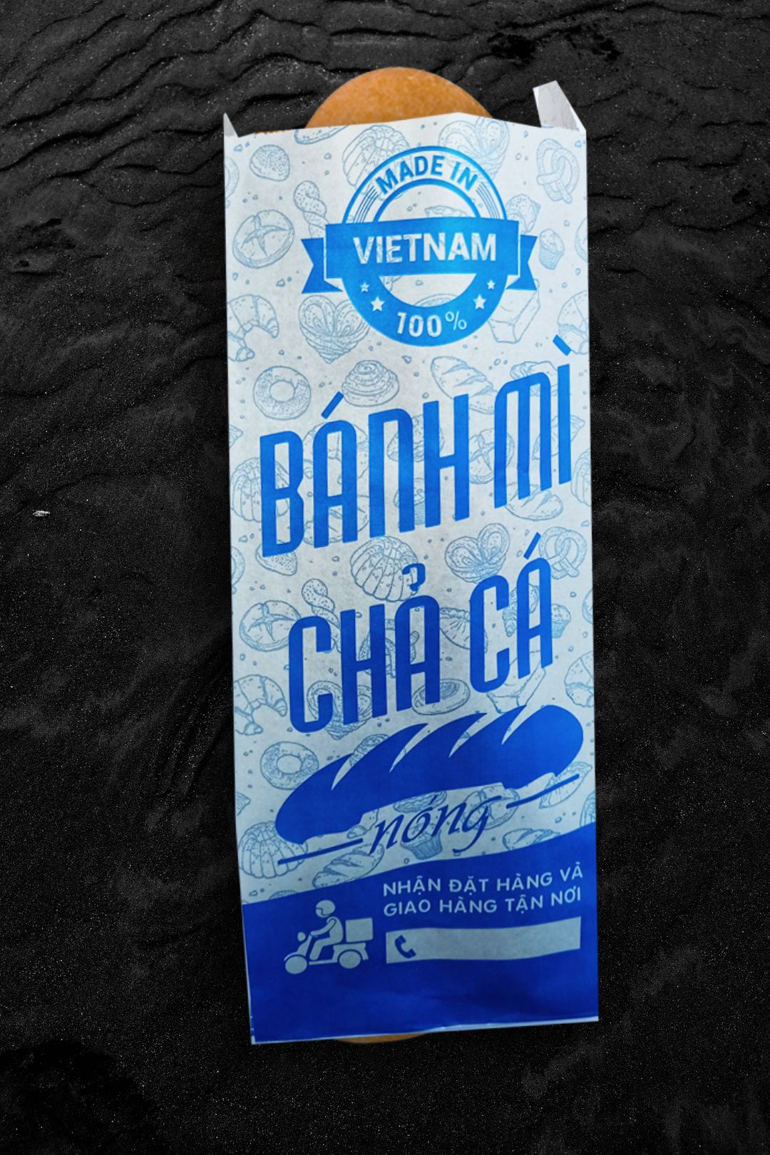 In 10000 túi đựng bánh mì tại Quảng Ngãi (mã tbm_4326) giấy Kraft thiết kế miễn phí