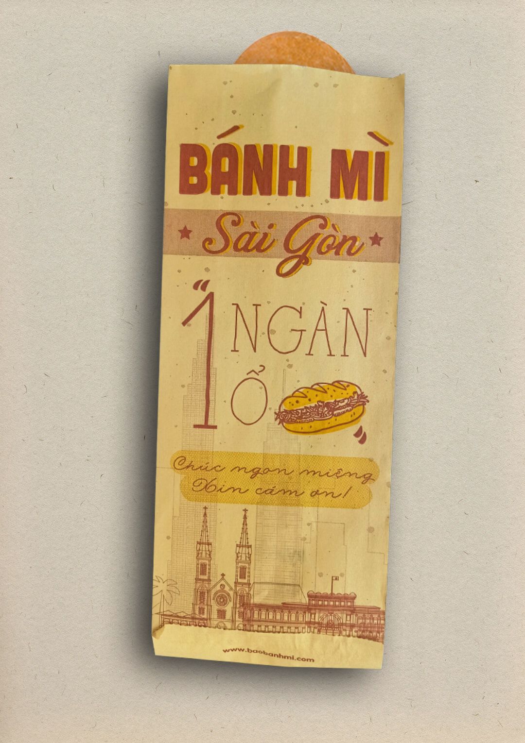 In 10000 túi đựng bánh mì tại Quảng Ngãi (mã tbm_4326) giấy Kraft thiết kế miễn phí