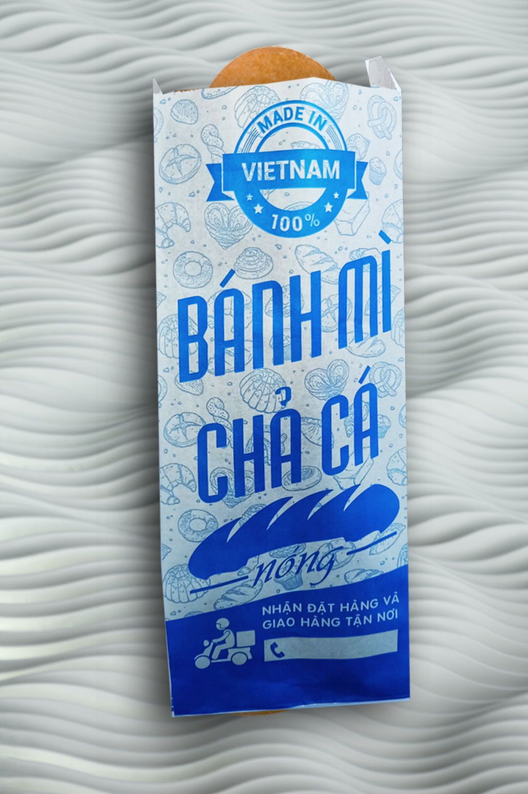 In 9000 bao đựng bánh mì ở Quảng Ngãi (mã tbm_454) giấy Kraft theo yêu cầu